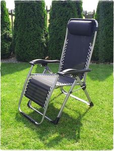 Leżak Ogrodowy Grawitacyjny Fotel Plażowy Poduszka 11