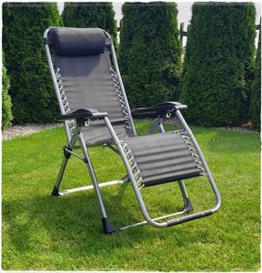 Leżak Ogrodowy Grawitacyjny Fotel Plażowy Poduszka 8