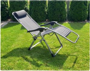 Leżak Ogrodowy Grawitacyjny Fotel Plażowy Poduszka 9