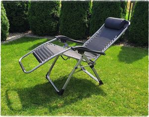 Leżak Ogrodowy Grawitacyjny Fotel Plażowy Poduszka 10