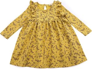 Pepco Dziewczęca, niemowlęca, żółta sukienka we wzór 1