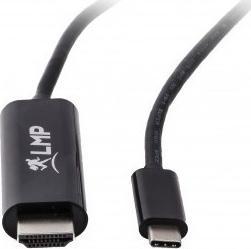 Kabel USB LMP USB-C - HDMI 1.8 m Czarny (USBC-HDMI-B) 1