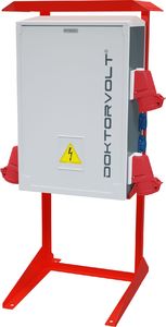 Doktorvolt Rozdzielnica budowlana na stojaku OS-S/FI 2x32A 1x16A 8x230V gniazda Mennekes zabezpieczenia SIEMENS Doktorvolt 6894 2