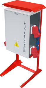 Doktorvolt Rozdzielnica budowlana na stojaku OS-S/FI 2x32A 1x16A 8x230V gniazda Mennekes zabezpieczenia SIEMENS Doktorvolt 6894 3