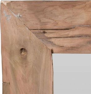 Home Styling Collection Lustro drewniane w drewnianej starej ramie, 50x50 cm 2