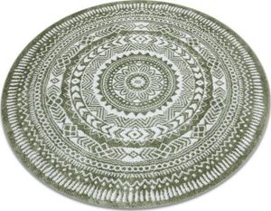 Dywany Łuszczów Dywan FUN Napkin serweta koło - zielony, koło 120 cm 1