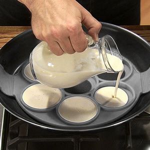 Orion Forma silikonowa na patelnię, do jajek sadzonych, na jajka, naleśniki, pancake, placki, OKRĄGŁA, 7 sztuk 3