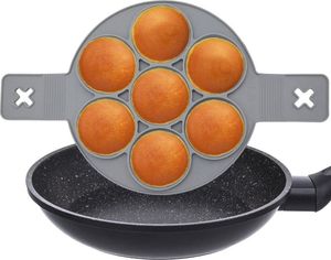 Orion Forma silikonowa na patelnię, do jajek sadzonych, na jajka, naleśniki, pancake, placki, OKRĄGŁA, 7 sztuk 6