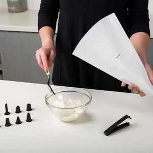 NAVA Rękaw, worek cukierniczy SILIKONOWY, + 9x, końcówki do dekoracji, tylki 2