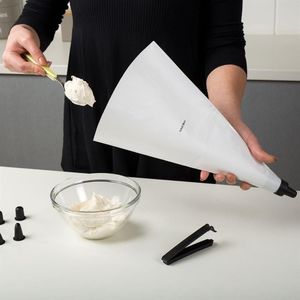 NAVA Rękaw, worek cukierniczy SILIKONOWY, + 9x, końcówki do dekoracji, tylki 3