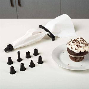 NAVA Rękaw, worek cukierniczy SILIKONOWY, + 9x, końcówki do dekoracji, tylki 7