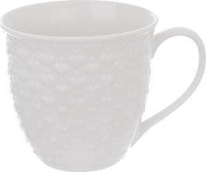 Orion Duży kubek ceramiczny, SERCA, z uchem, do kawy, herbaty, 580 ml, BIAŁY 2