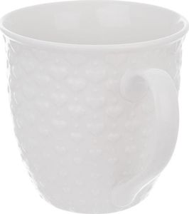 Orion Duży kubek ceramiczny, SERCA, z uchem, do kawy, herbaty, 580 ml, BIAŁY 3