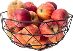 Vilde Koszyk GEOMETRYCZNY metalowy na owoce, warzywa, CZARNY, kosz, patera, miska 5