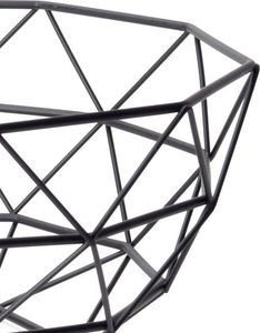 Vilde Koszyk GEOMETRYCZNY metalowy na owoce, warzywa, CZARNY, kosz, patera, miska 9