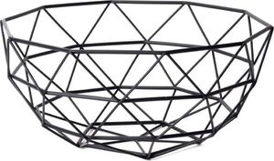 Vilde Koszyk GEOMETRYCZNY metalowy na owoce, warzywa, CZARNY, kosz, patera, miska 10