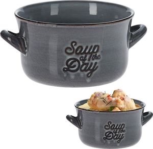 Siaki Collection Miska na zupę, BULIONÓWKA do zupy, ceramiczna, 650 ml, SZARA 5