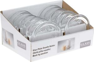 Home Styling Collection Podstawa, podstawka pod ŚWIECE, szklana, 10 cm, świecznik 2