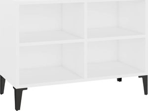 vidaXL Szafka TV z metalowymi nóżkami, biała, 69,5x30x50 cm 2