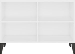 vidaXL Szafka TV z metalowymi nóżkami, biała, 69,5x30x50 cm 4