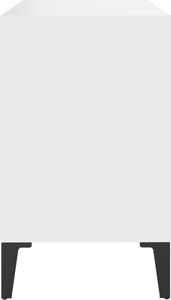 vidaXL Szafka TV z metalowymi nóżkami, biała, 69,5x30x50 cm 5