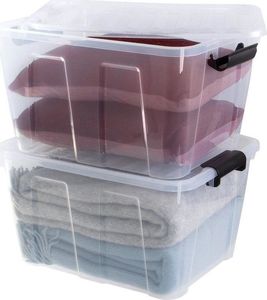 Plast Team Skrzynia z pokrywą pojemnik 40l plastikowy szary 3