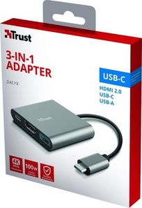 Stacja/replikator Trust Dalyx 3w1 USB-C (23772) 2