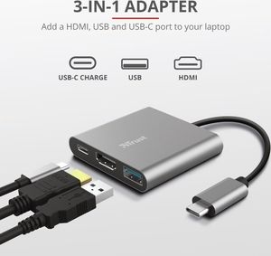 Stacja/replikator Trust Dalyx 3w1 USB-C (23772) 4