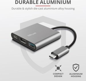 Stacja/replikator Trust Dalyx 3w1 USB-C (23772) 6