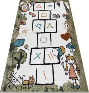 Dywany Łuszczów Dywan FUN Hop dla dzieci, Klasy, zwierzęta zielony, 140x190 cm 1
