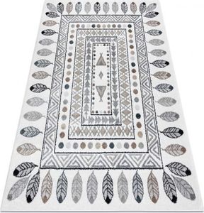 Dywany Łuszczów Dywan FUN Teepee dla dzieci, wzór indiański, ramka krem, 80x150 cm 1