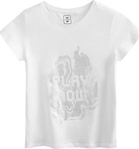 4f Koszulka dla dziewczynki 4F biała J4Z20 JTSD204 10S 122cm 1