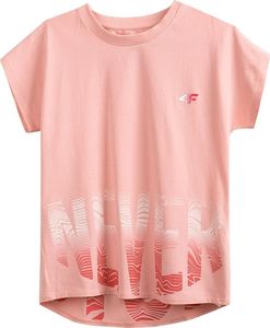 4f Koszulka dla dziewczynki 4F jasno różowa HJL21 JTSD006A 56S 140cm 1