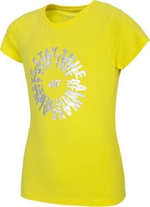 4f Koszulka dla dziewczynki 4F żółta HJL21 JTSD014A 71S 122cm 1