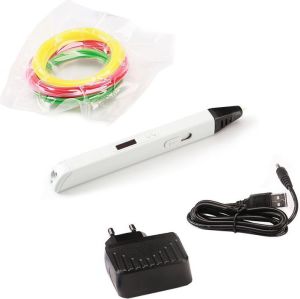 Długopis 3D Art Pióro drukujące Wooler 3D z wyświetlaczem LCD białe 4