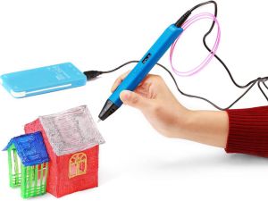 Długopis 3D Art Pióro drukujące Wooler 3D z wyświetlaczem LCD niebieskie 3