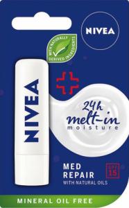 NIVEA Polska 24H Mett-In Moisture pielęgnująca pomadka do ust Med Repair 4.8g 1