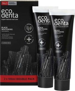 Ecodenta Black Whitening Toothpaste czarna pasta do zębów wybielająca z węglem 2x100ml 1