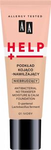 AA Help podkład kojąco-nawilżający niebrudzący 01 Ivory 30ml 1