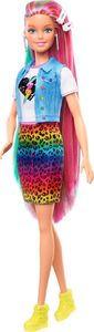 Lalka Barbie Barbie - Kolorowe włosy, panterka (GRN81) 1