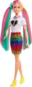 Lalka Barbie Barbie - Kolorowe włosy, panterka (GRN81) 2
