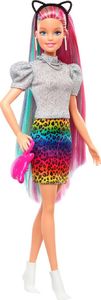 Lalka Barbie Barbie - Kolorowe włosy, panterka (GRN81) 3