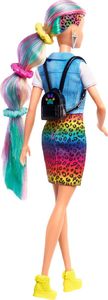 Lalka Barbie Barbie - Kolorowe włosy, panterka (GRN81) 4