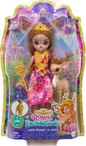 Mattel Enchantimals. Lalka Queen Daviana + Grassy 1