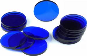 Crafters Crafters: Podstawki akrylowe - Transparentne - Okrągłe 32 x 3 mm - Niebieskie (15) 1