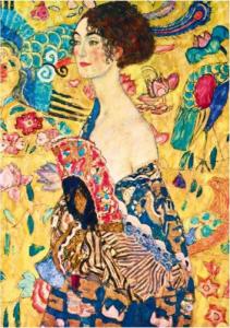 Bluebird Puzzle Puzzle 1000 Kobieta z wachlarzem, Gustav Klimt 1