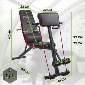 Fit4Med Wielofunkcyjna Ławka Treningowa Regulowana Składana Do Ćwiczeń modlitewnik 5