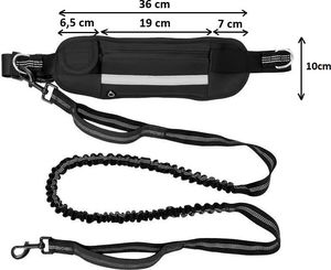 Fit4Med Pas Biodrowy Ze Smyczą Elastyczna Biegania Z Psem 2