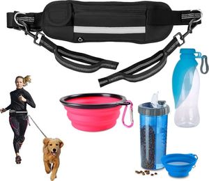 Fit4Med Pas Biodrowy Ze Smyczą Elastyczna Biegania Z Psem 10