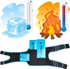 Fit4Med Opaska Na Kolano Z 3 Wkładami Żelowym Ciepło/Zimno 11